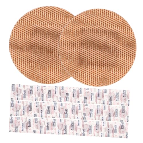 TOYZFRIENDY 50 Piezas Apósito Adhesivo Guardia Tela Banda Adhesiva Parches Hemostáticos Protector Pequeño Cubrir Pequeñas Heridas Envoltura Flexible Tejido Elástico Marrón Claro
