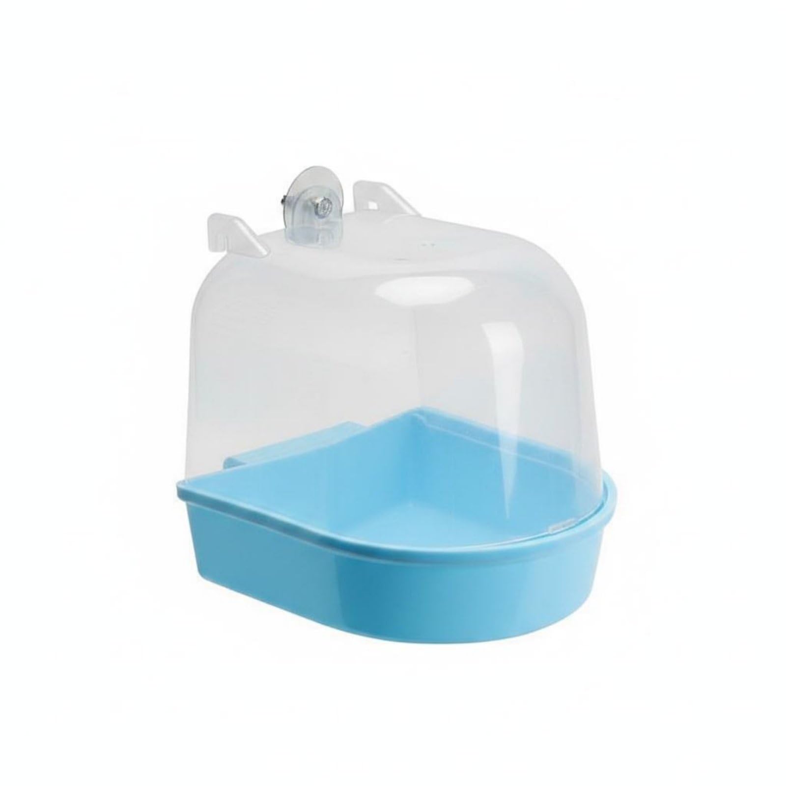 Bird Bathing Tub Easy to Clean Bird Bathing Tub Transparent Cover Pet Supplies, X00 Blue-image-33