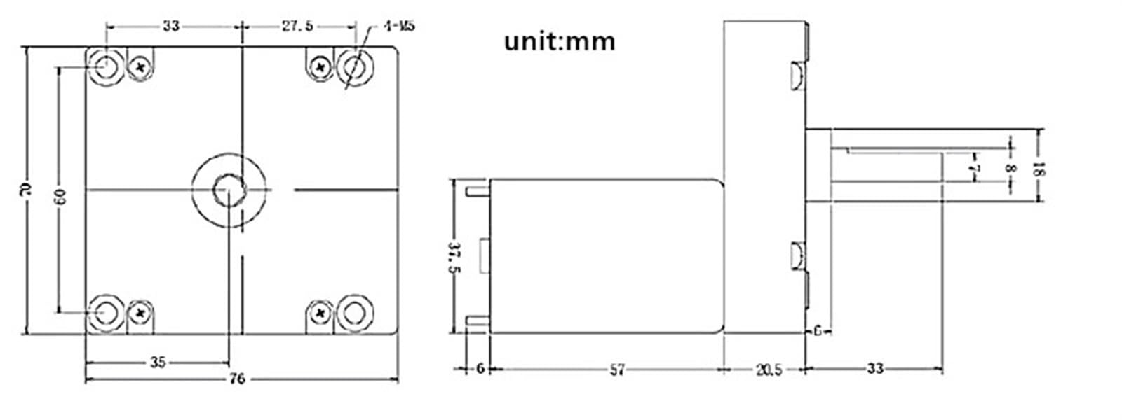 Motorreductor de CC for Bomba detergente for lavavajillas, 24 V, 60 RPM y 30 | 60
