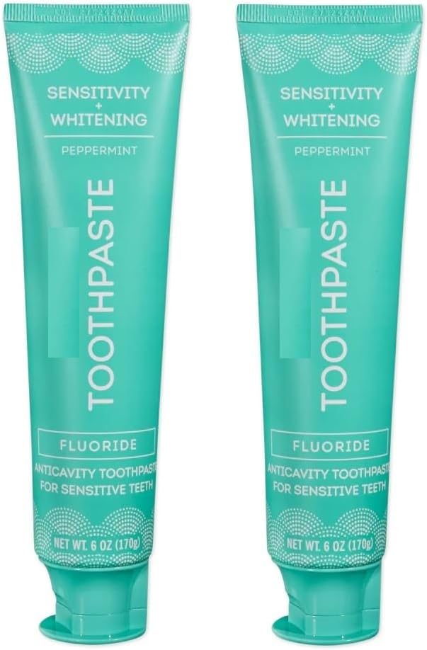 Sensitive Teeth Whitening Peppermint Fluoride Toothpaste for Anticavity ...