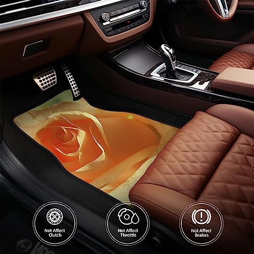 Tapis de sol de voiture avec motif floral rose contre les taches et glissements en camion ou auto