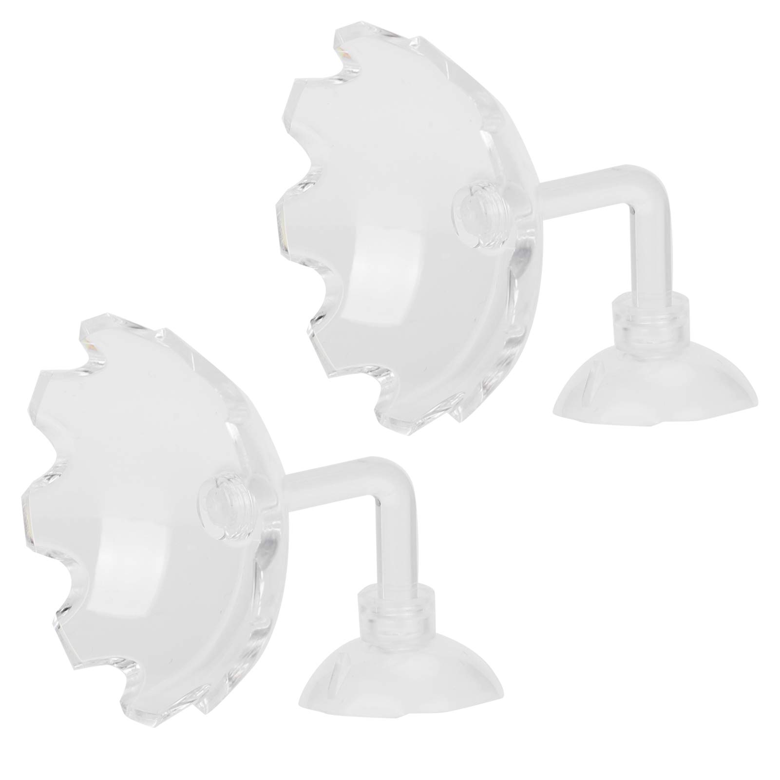 Junlucki Fish Shrimp Feeder, 2Pcs Aquarium Feeder, Acrylic Fish Food Feeder with Suction Cup Design Small Fish Feeding Dish for Aquarium Fish