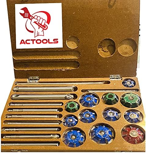 ACTOOLS 12 Pieces Engine Valve Seat Carbide Face Cutters 30, 45, 70/20 Bore Degree + **FREE EXPRESS SHIPPING**