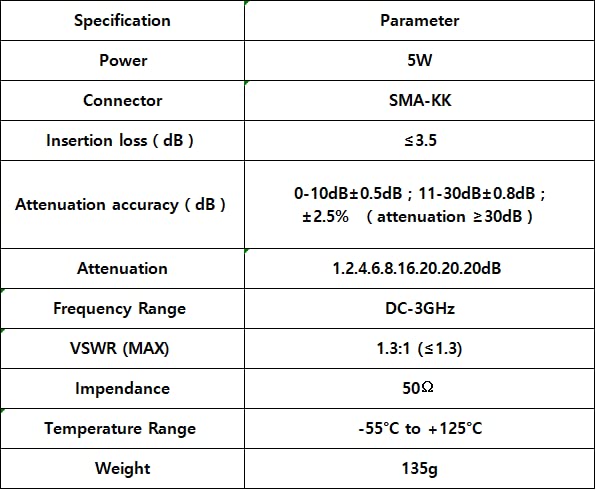 becen 5w sma step attenuator 1-90db 5 watt key-press variable rf attenuator 3ghz 50ohm 0-90db