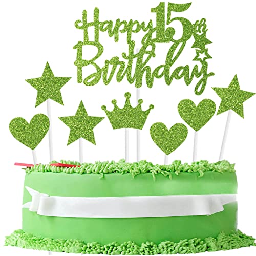 15 compleanno Toppers per Torta, 15 Decorazioni