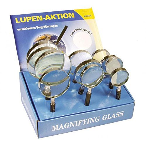 dorr 7,5 x 17 cm 3X grote metalen hand gehouden vergrootglas, Zwart, 9 x 17 cm 2.5X Large