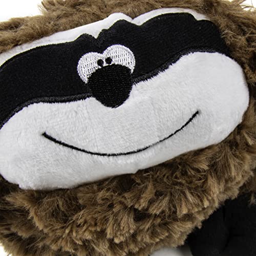 Image of goDog PlayClean Sloth Squeaky Plush Dog Toy with Odor-Eliminating Essential Oils, Chew Guard Technology - Brown, Small