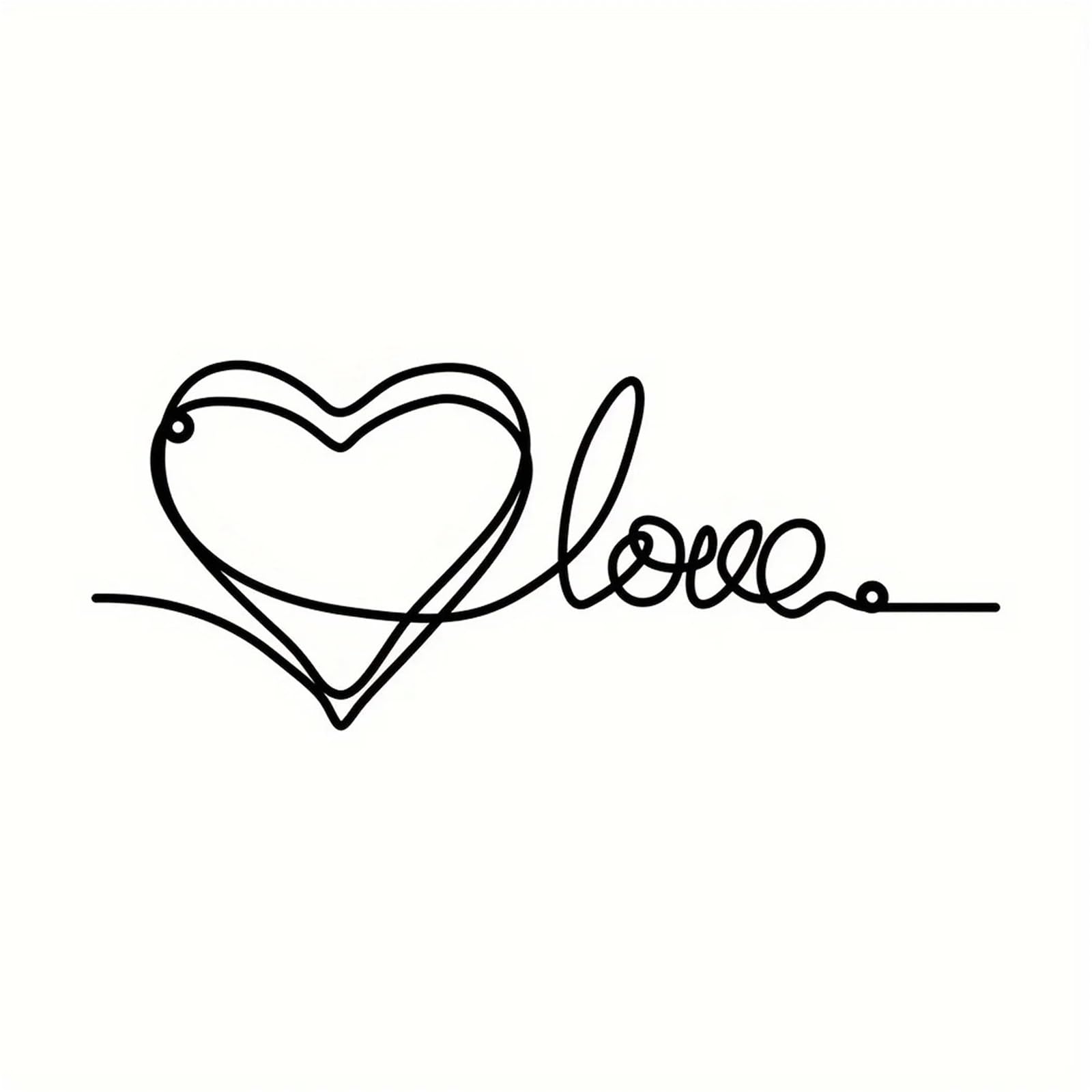 Erhtguo Y4916 1Pc Minimalist Line Art Pendant, Heart Love Shaped Wall Hanging Ornament, Decor, Home