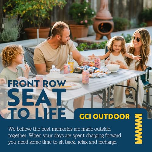 GCI OUTDOOR Slim-Fold Table | Portable Outdoor 4 Person Dining Table, Heat Resistant Aluminum Tabletop, Perfect for Barbecues, Camping, Picnics & Tailgating - image 6