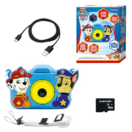 Lexibook, Paw Patrol, 4-in-1 Kamera für Kinder mit Schutz, Foto-, Video-, MP3- und Spielfunktionen, 15 Rahmen zur Personalisierung deiner Fotos, 8 GB Speicherkarte enthalten, DJ078PA