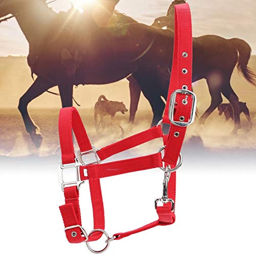 Paardrijaccessoires 6 mm trainingshalster hoofdstel, rode kleur halster, voor autorijden - Afbeelding 7