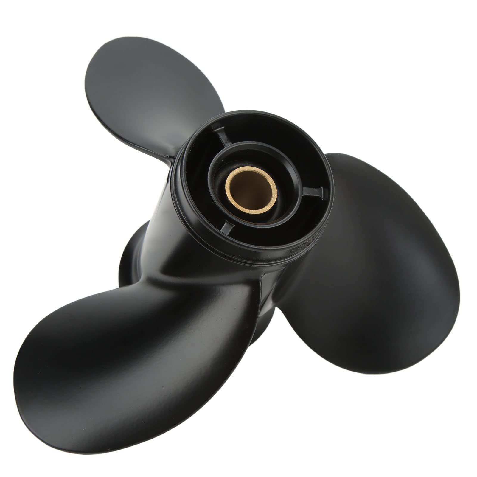 Acouto Außenbordpropeller-Bootsmotorpropeller, 9,25 Zoll Durchmesser mit 3 Blättern, 10 Zoll Teilung, 14 Zähne Spline, Passend für 9,9–20 PS Außenbordmotoren