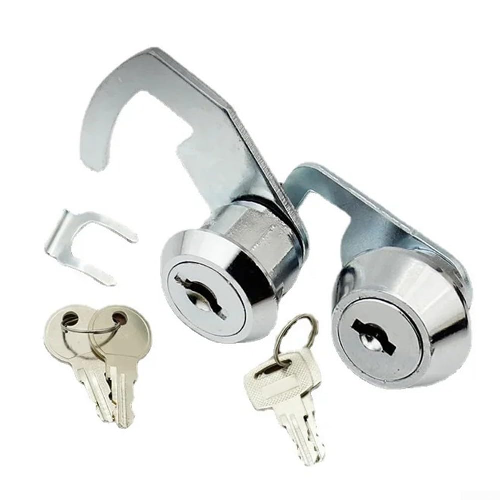 6 Serrature A Camma Con Chiave Uguale - Per Cassetti, Armadietti, Cassette Postali, In Lega Di Zinco