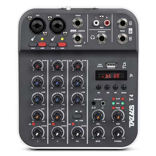 TKLBLS 4-Channel Mixer with USB, Bluetooth, Phantom Power