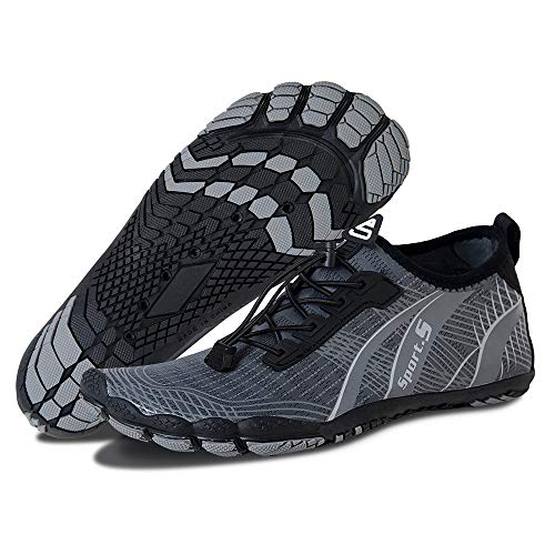 Image of Water Shoes for Men Barefoot Quick-Dry Aqua Sock Outdoor Athletic Sport Shoes for Kayaking, Boating, Hiking, Surfing, Walking