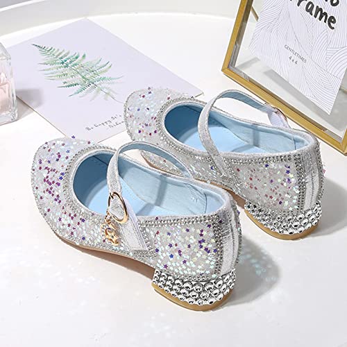 Baby Girls Princess Sparkly Crystal Shoes Mary Jane Dresses Shoes Soft Soled Single Shoes Little Girl Slip on Shoes3