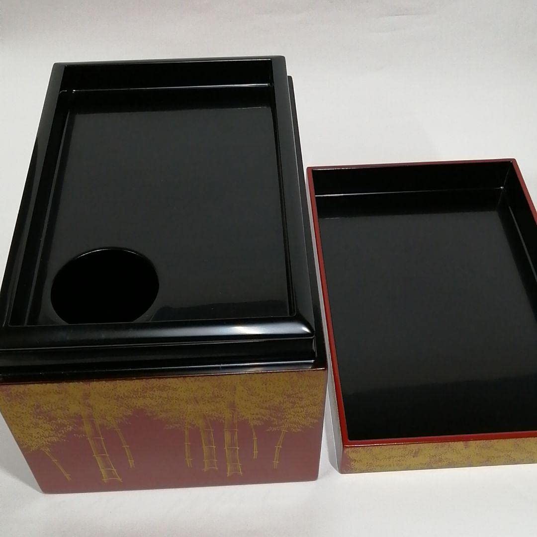 Amazon.co.jp: 茶道 利休茶箱 朱沈金 竹林 : ホーム＆キッチン