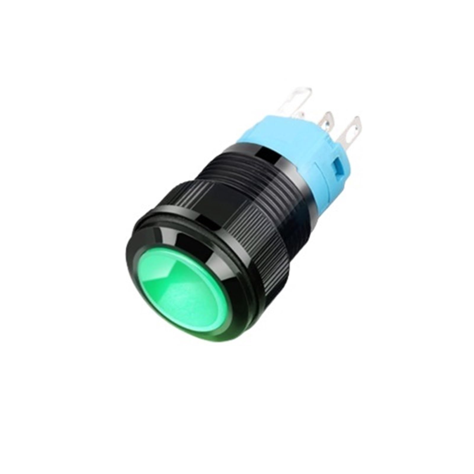 Interrupteur bouton 16mm 1NO1NC avec LED G lumineuse pour contrôle de circuit précis