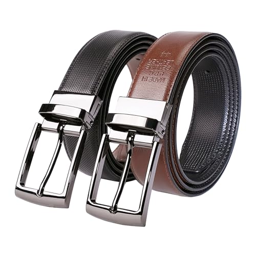 Men's Belt and Wallet Gift Set | Reversible Belt with Swivel Buckle for Dress Casual Jeans | Slim Bi-Fold Wallet3