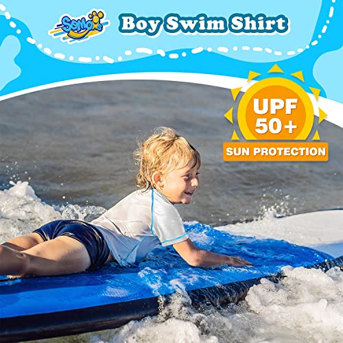 Boys Rash Guard Swim Shirt Short Sleeve, 2 Pack White And Black Upf 50+ Sun Protection Quick Dry Slim Fit Fishing Surf Shirt Cool Beach Clothes For Toddler Youth Kids Size 10-12 Years #TOP1