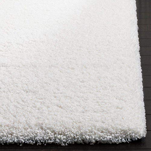 Image of Urban Modern Decor Featuring Soft Shaggy Carpet & Rug for Your Bedroom and Livingroom [Size-8x10 feet & Color-White].