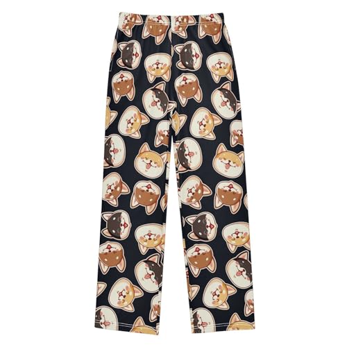 ZZKKO Cute Shiba Boys Pants for Kids Jogger Pants with Pockets S-XL