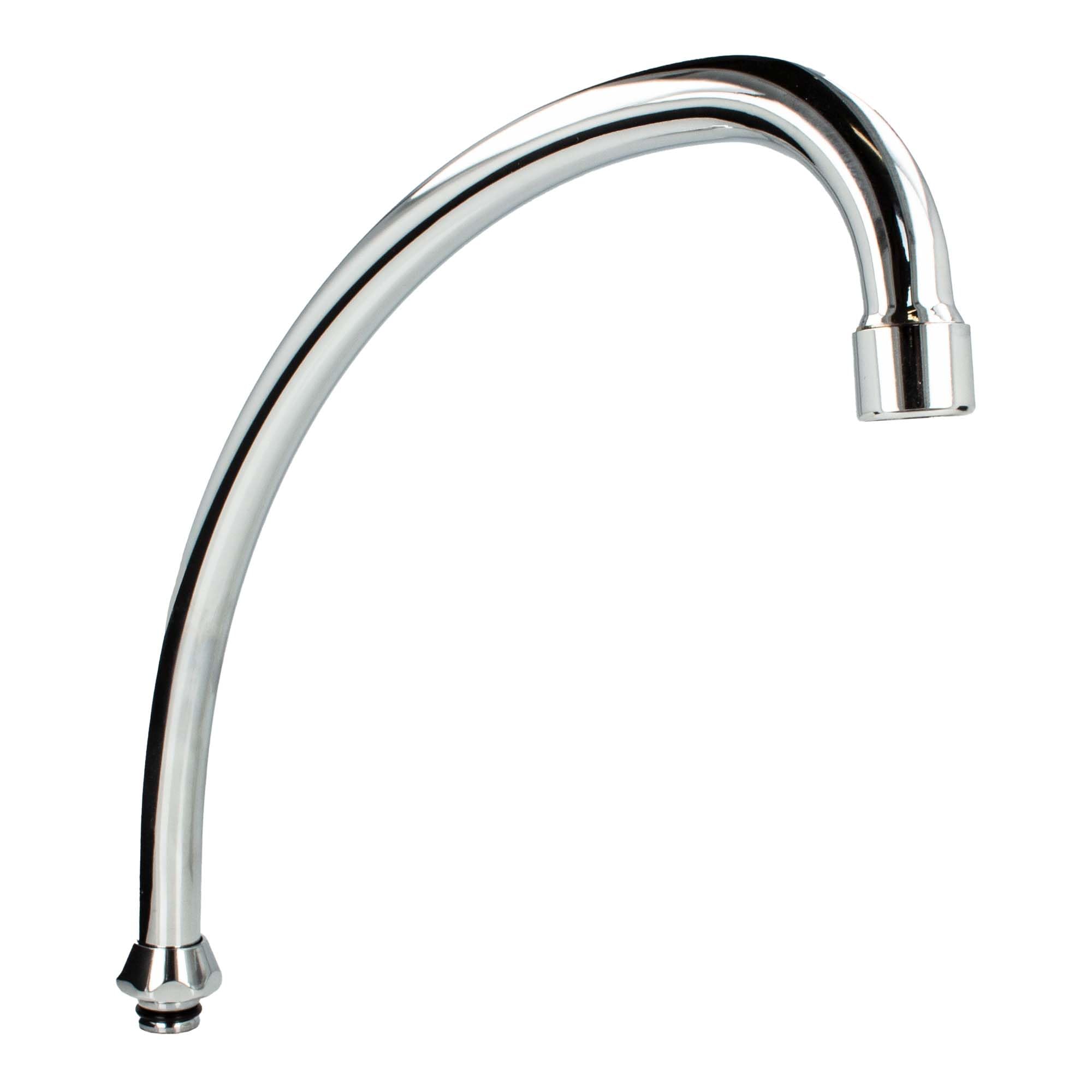 Tecuro High-Gloss Chrome Plating High Upright Tap Spout For Mixers Chrome-Plated / Type 130 3/4-Inch Connection / Conically Sealing For Intake 18 Mm In Diam.