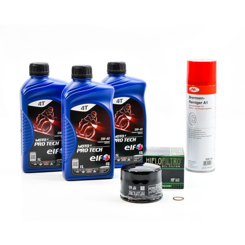 Kit di manutenzione per cambio olio per BMW F 900 XR (A2) dal 2020 - E.LF MOTO 4 PRO TECH 5w40 3L