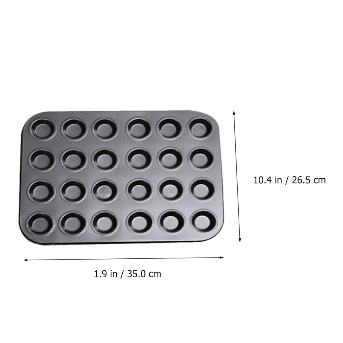 TOYANDONA Moldes Reutilizables para Muffins y Cupcakes 24 Cavidades Acero al Carbono Antiadherente Seguro para Hornear Casero 2 Piezas Uso Doméstico Cocina