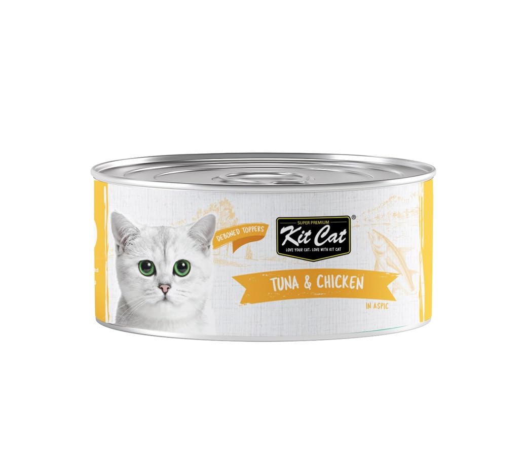 Kit Cat Grain Free Tuna & Chicken Topper Wet Cat Food - 80G