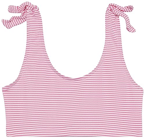Snapper Rock Girls' Raspberry Stripe Tie Crop Bikini (Little Big Kids)3
