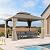 PURPLE LEAF 10' x 12' Outdoor Hardtop Gazebo, Champagne Aluminum Gazebo with Galvanized Steel Double Roof, Curtains and Netting for Patio Lawn and Garden