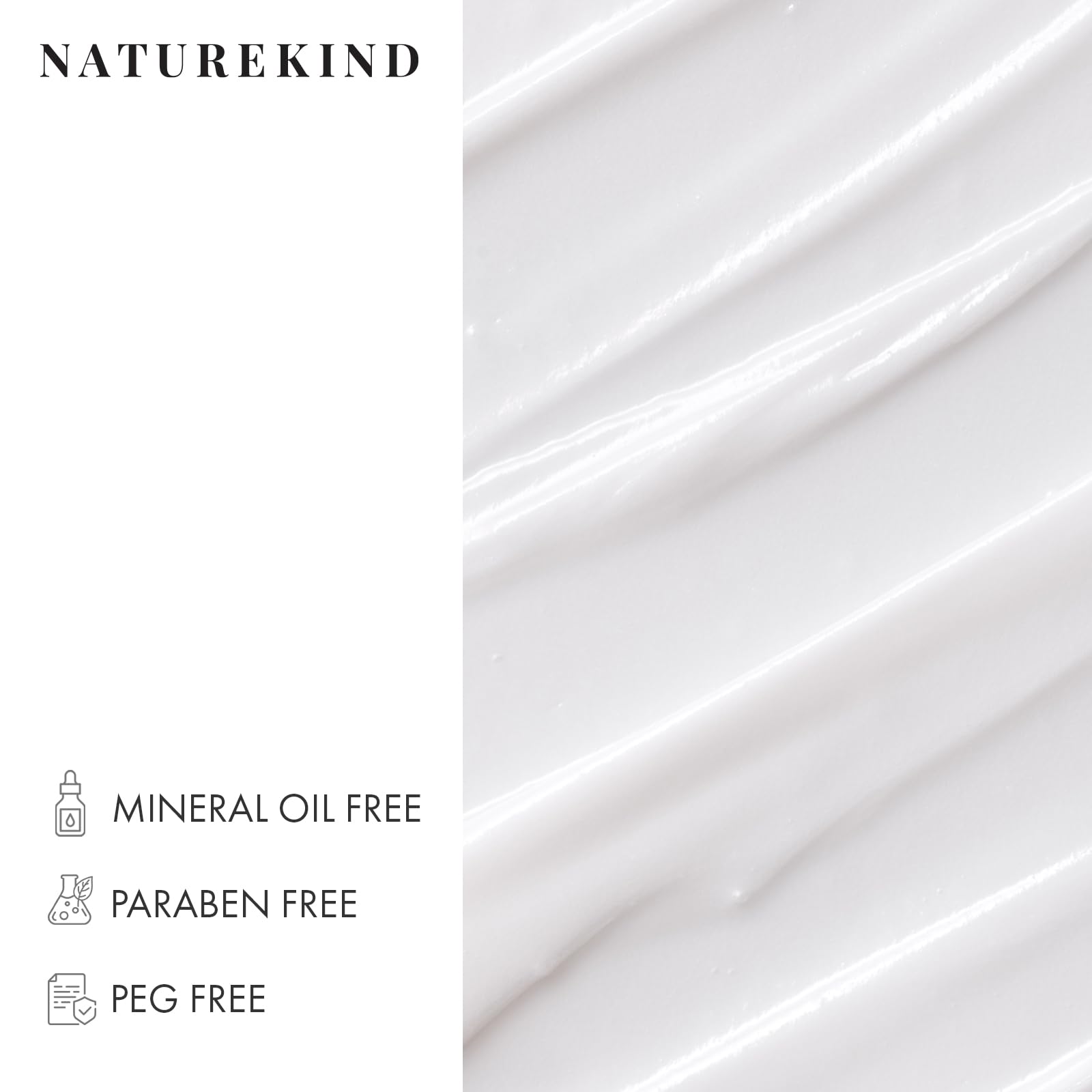 NATUREKIND Cica Panthenol Cream, 50,000 ppm Pantenol, Centella Asiática y Ácido Hialurónico, Hidratante Reparador Barrera para Piel Seca y Sensible, Cuidado de la Piel Coreano, 150 g