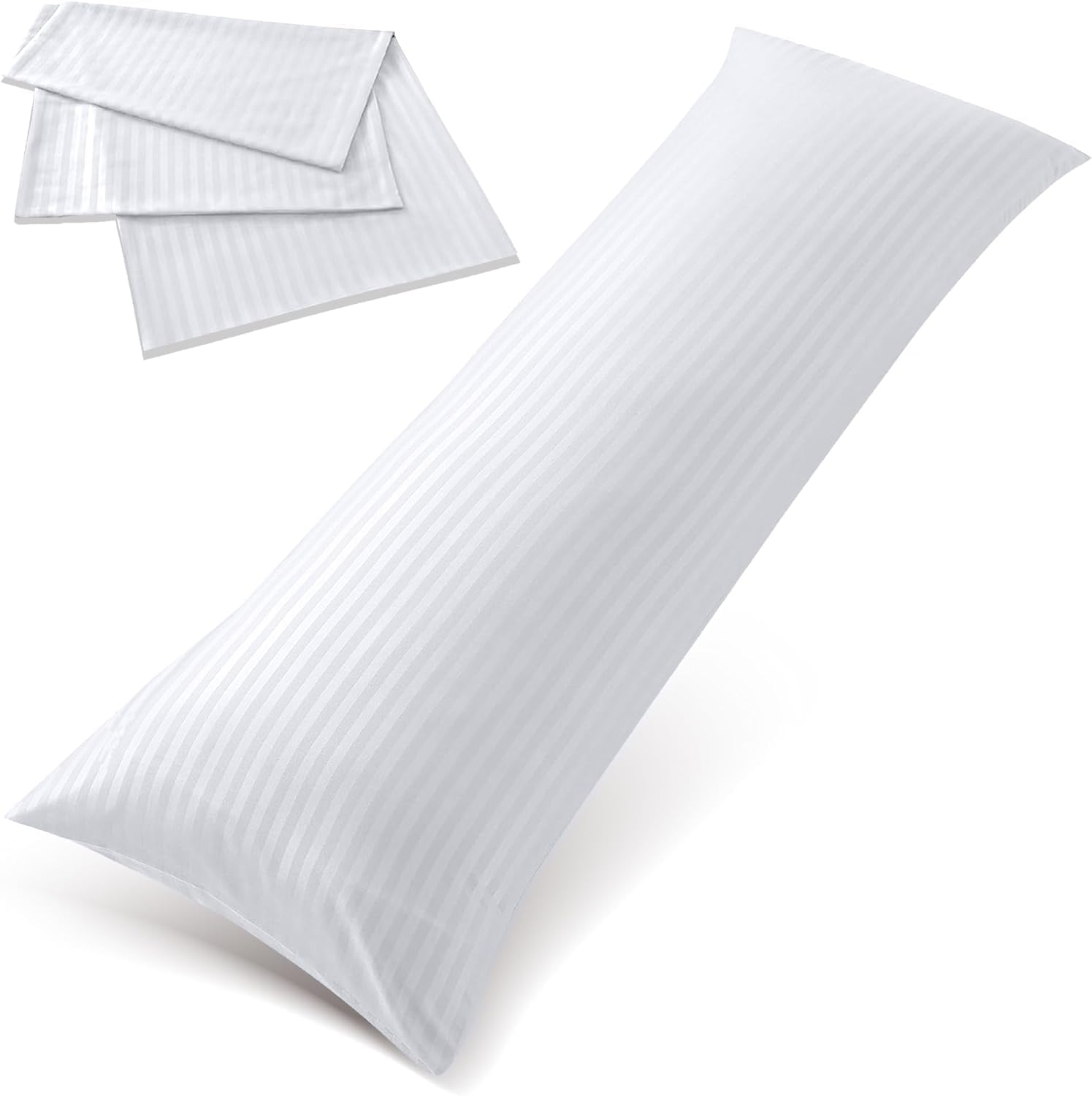 Bedding Ultra Soft Body Pillow - Long Side Sleeper Pillows For Use During Maternity (Pregnancy) - 100% Cotton Cover with Soft Polyester Filling (Pack incl. 01 Pc Pillow + 01 Pillow Case)
