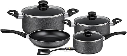 ست 8 پارچه ظروف پخت و پز نچسب آلومینیومی رویال فورد، رنگ های متنوع