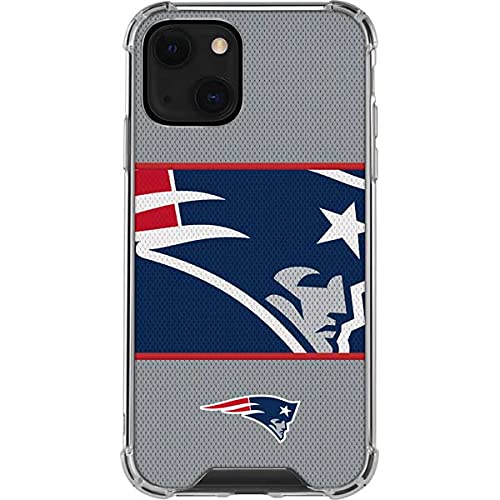 Skinit Clear Phone Case Compatible with iPhone 13 - Officially Licensed NFL New England Patriots Zone Block Design