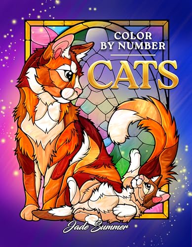Color by Number Cats Book