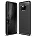 Produktbild Conie CB9267 Carbon Brush Kompatibel mit Huawei Mate 20 Pro, Handy Case Bush Look Shock Resistent TPU Cover für Mate 20 Pro Handyhülle Brushed Black