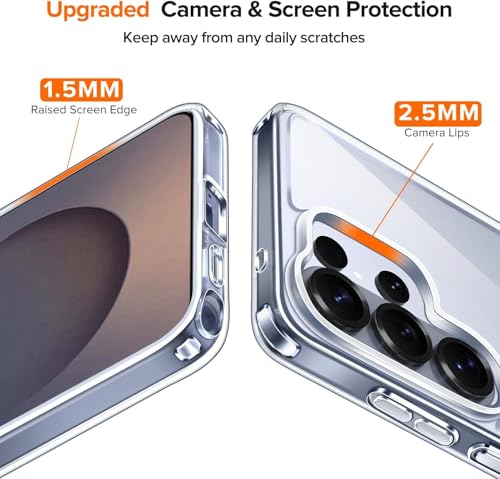 Image of Elzzi Clear Transparent Flower Cover for Samsung S26 Ultra 5g Case Shockproof Floral Design Camera Protection Shockproof PC+TPU Transparent Flower Cover for Girls & Women (Multi Color)