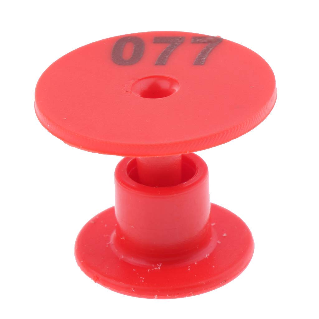 600 Stück nummerierte Vieh-Ohrmarken für Schwein, Kuh, Rinder, Ziegen, Schafe, Messing-Ohrstecker rostet nicht, 6 Farben
