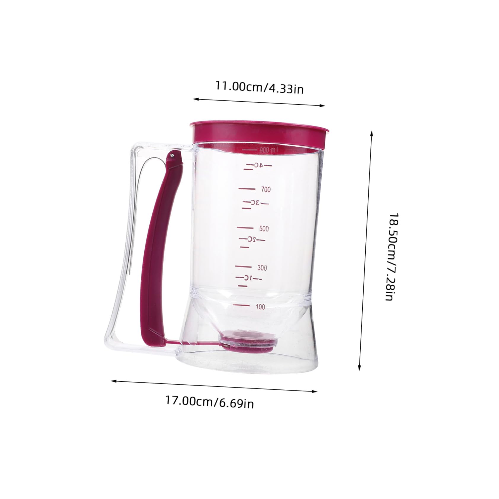 Cabilock Pancake Batter Dispenser Versatile Baking Tool for Cupcakes Waffles Muffins and Crepes Design with Measuring Label for Easy Portion Control and Clean Use