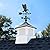 30" Square Coventry Vinyl Cupola with Black Aluminum roof and Black Aluminum Eagle Weathervane by Good Directions