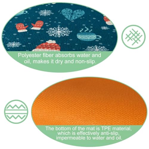 Alfombrillas de cocina de copos de nieve ideales para regalar en Navidad 5
