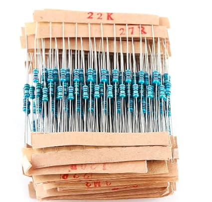 VNGEE Enterprise Metal Film Resistor,50 Values(50PCS), Accuracy 1%, Power Rating 1/4(0.25) W, MFR KIT