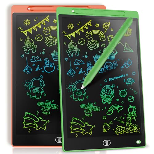 [2 Pack] Genialba 10 Inch LCD Writing Board, Colourful LCD Writing Tablet, Electronic Graphic Tablet...
