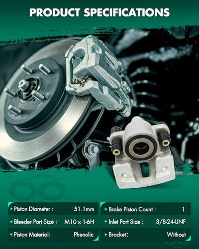 Image of SCITOO Rear Right Brake Caliper Without Bracket 184858 Compatible For Ford For F-150 2004-2011 For Ford For Lobo 2005-2009 For Lincoln Mark LT 2006-2008 2010-2011