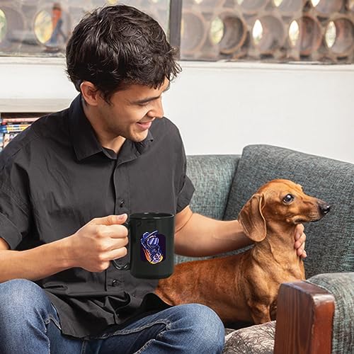 Bitcoin Astronaut Gift for Crypto Fans Cowboy Riding Comet 11oz 15oz Black Coffee Mug - Image 3