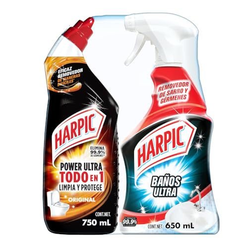 Catálogo de Productos de limpieza que Puedes Comprar On-line. 43 Harpic Harpic Power Ultra + Harpic Baños Ultra, Paquete De 2, color, 2 count, pack of/paquete de