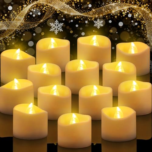 daphomeu Led Kerzen Flackernde Flamme Teelicht, Led Rauchlose...