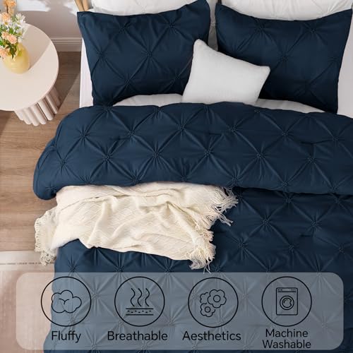 Image of BEDELITE King Comforter Set Navy,Lightweight & Soft Comforter